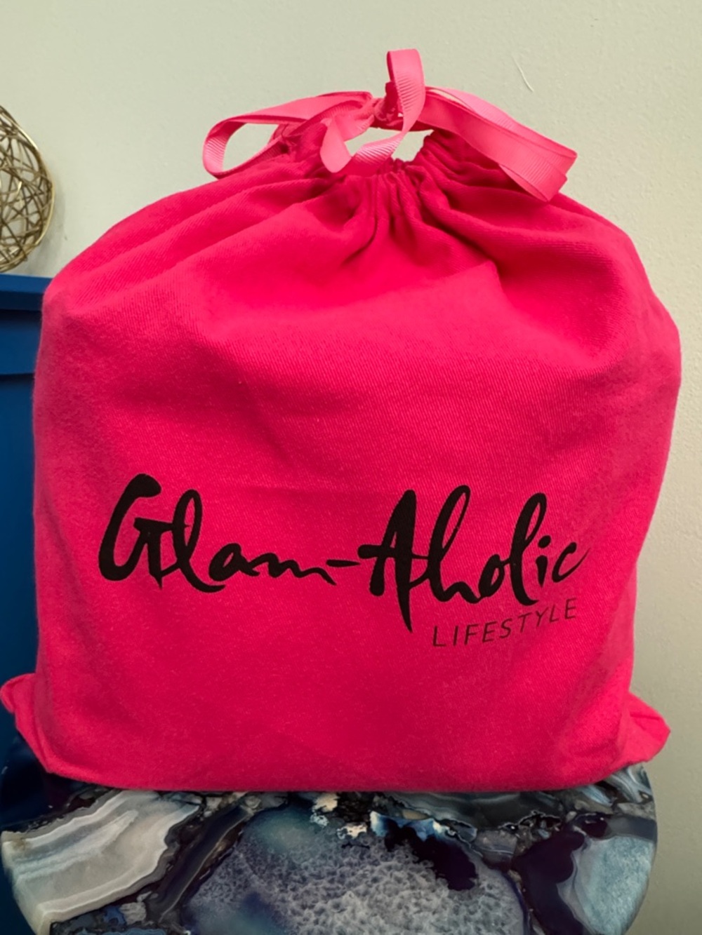 Glam-Aholic Metallic Pink Mirror Embossed Vanity Bag - Picture 5 of 10